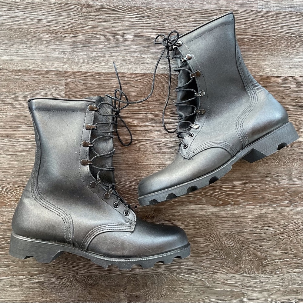 McRae Footwear Black Combat Boots Men’s Size 9.5 W Water Resistant